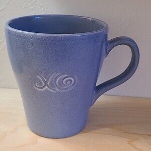2006 Starbucks XO Periwinkle Blue Lavendar Coffee Mug Cup Hugs Kisses Love 15oz